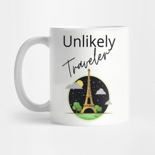 Unlikely Traveler Eiffel Tower Paris Mug